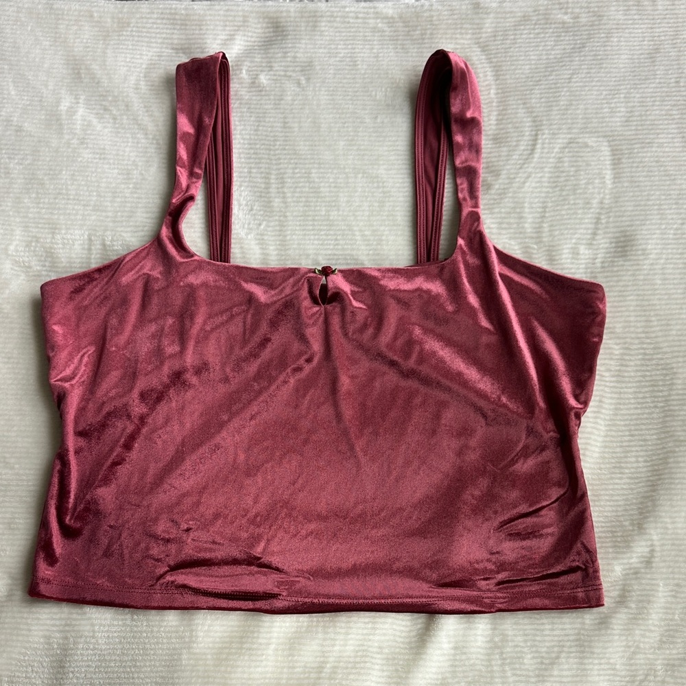velvet raspberry crop top